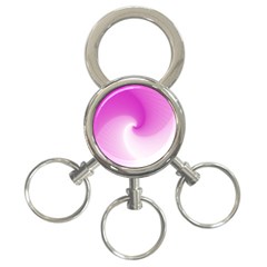 Abstract Spiral Pattern Background 3-Ring Key Chains