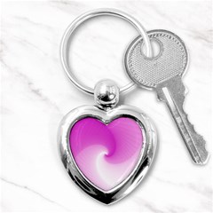 Abstract Spiral Pattern Background Key Chains (Heart) 