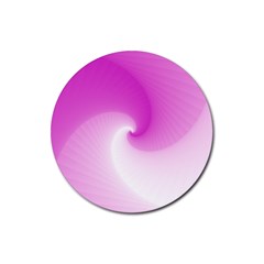 Abstract Spiral Pattern Background Rubber Coaster (Round) 