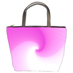 Abstract Spiral Pattern Background Bucket Bag