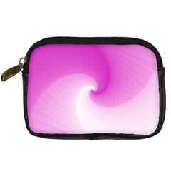 Abstract Spiral Pattern Background Digital Camera Leather Case