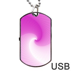 Abstract Spiral Pattern Background Dog Tag Usb Flash (one Side) by Pakrebo