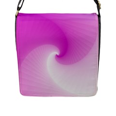 Abstract Spiral Pattern Background Flap Closure Messenger Bag (L)