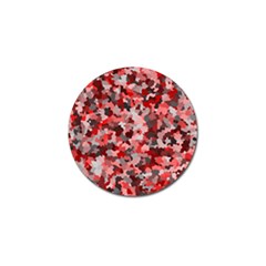 Black Red  Golf Ball Marker by artifiart