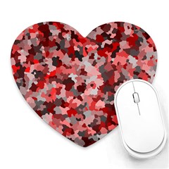 Black Red  Heart Mousepads by artifiart