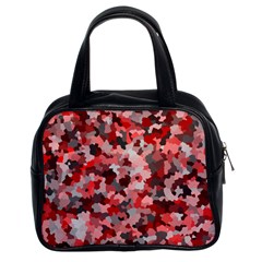 Black Red  Classic Handbag (two Sides) by artifiart