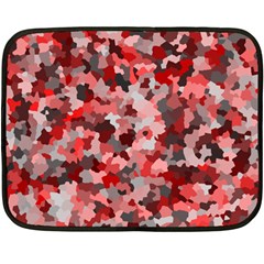 Black Red  Fleece Blanket (mini) by artifiart