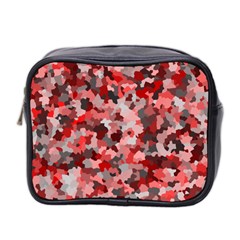 Black Red  Mini Toiletries Bag (two Sides) by artifiart