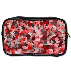 Black Red  Toiletries Bag (one Side) by artifiart