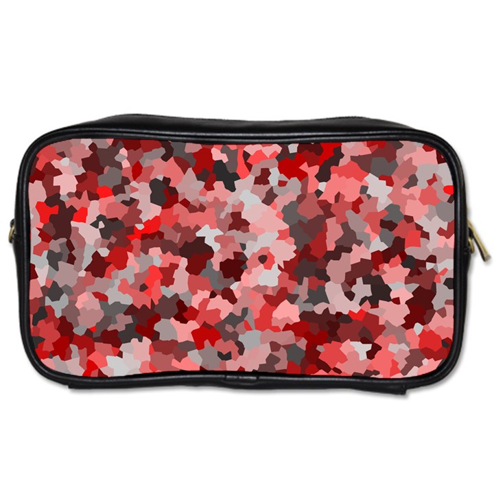 Black red  Toiletries Bag (One Side)