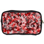 Black red  Toiletries Bag (Two Sides) Front