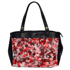 Black Red  Oversize Office Handbag (2 Sides) by artifiart