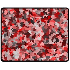 Black Red  Fleece Blanket (medium)  by artifiart