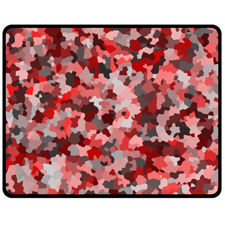 Black red  Fleece Blanket (Medium) 