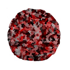 Black Red  Standard 15  Premium Round Cushions by artifiart