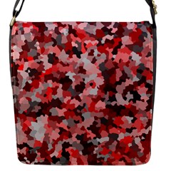 Black Red  Flap Closure Messenger Bag (s) by artifiart