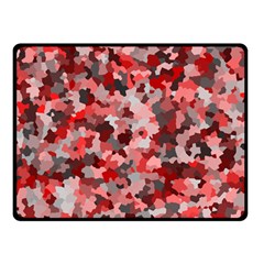 Black Red  Double Sided Fleece Blanket (small)  by artifiart