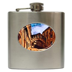 Street Architecture Building Hip Flask (6 Oz) by Pakrebo