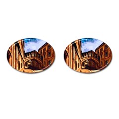 Street Architecture Building Cufflinks (oval) by Pakrebo