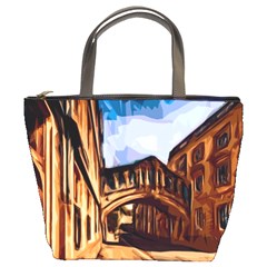 Street Architecture Building Bucket Bag by Pakrebo