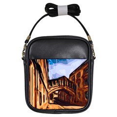 Street Architecture Building Girls Sling Bag by Pakrebo