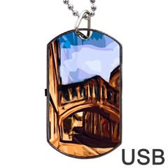 Street Architecture Building Dog Tag Usb Flash (two Sides) by Pakrebo