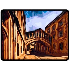 Street Architecture Building Double Sided Fleece Blanket (large)  by Pakrebo