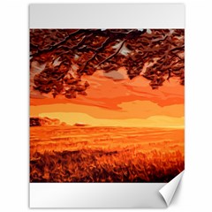 Field Sunset Orange Sky Land Canvas 36  X 48  by Pakrebo