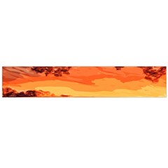 Field Sunset Orange Sky Land Large Flano Scarf  by Pakrebo