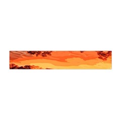 Field Sunset Orange Sky Land Flano Scarf (mini) by Pakrebo