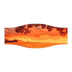 Field Sunset Orange Sky Land Stretchable Headband by Pakrebo