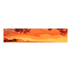 Field Sunset Orange Sky Land Velvet Scrunchie by Pakrebo