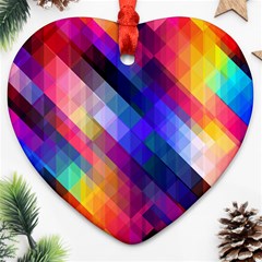 Abstract Background Colorful Pattern Ornament (Heart)