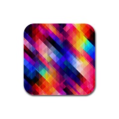 Abstract Background Colorful Pattern Rubber Square Coaster (4 Pack)  by Pakrebo