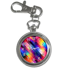 Abstract Background Colorful Pattern Key Chain Watches