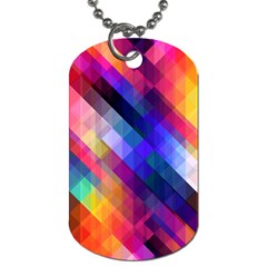 Abstract Background Colorful Pattern Dog Tag (One Side)