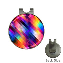 Abstract Background Colorful Pattern Hat Clips with Golf Markers