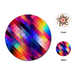 Abstract Background Colorful Pattern Playing Cards (Round)