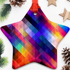 Abstract Background Colorful Pattern Star Ornament (Two Sides)