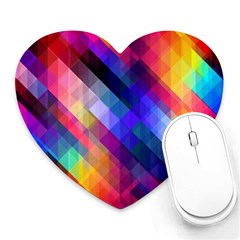 Abstract Background Colorful Pattern Heart Mousepads