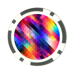 Abstract Background Colorful Pattern Poker Chip Card Guard