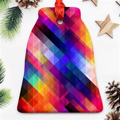 Abstract Background Colorful Pattern Bell Ornament (Two Sides)