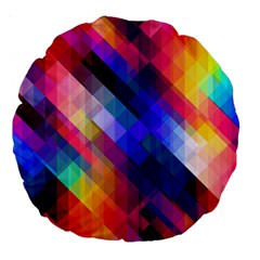 Abstract Background Colorful Pattern Large 18  Premium Round Cushions