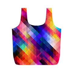 Abstract Background Colorful Pattern Full Print Recycle Bag (M)