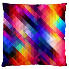 Abstract Background Colorful Pattern Large Flano Cushion Case (One Side)