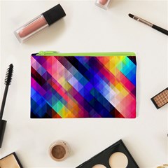 Abstract Background Colorful Pattern Cosmetic Bag (XS)