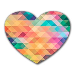 Texture Background Squares Tile Heart Mousepads by Pakrebo