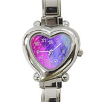 Texture Cell Cubes Blast Color Heart Italian Charm Watch Front