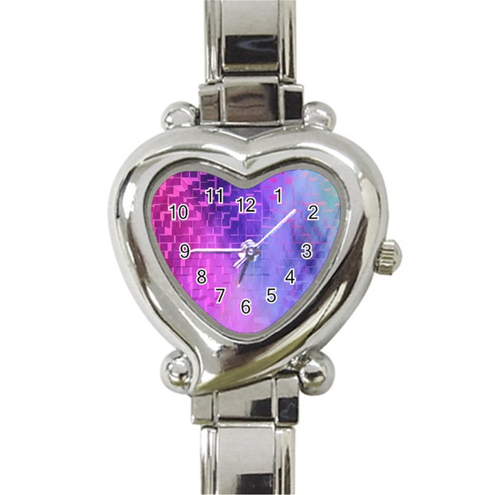 Texture Cell Cubes Blast Color Heart Italian Charm Watch