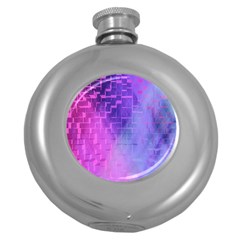 Texture Cell Cubes Blast Color Round Hip Flask (5 Oz) by Pakrebo